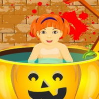 Little Baby Halloween Bathing